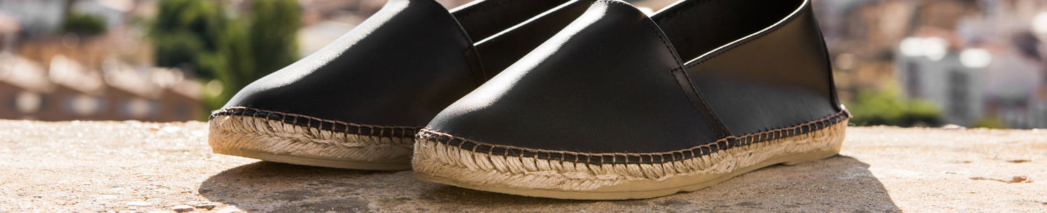 Men's leather espadrilles