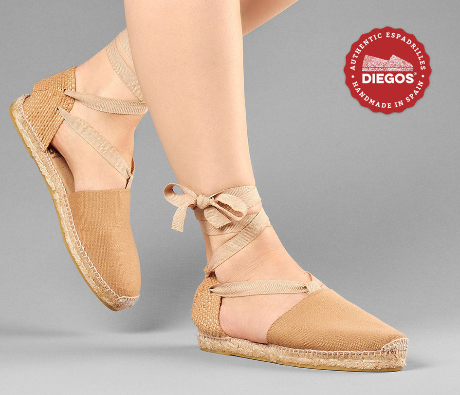 Espadrilles plates fermées Fabriqué à la main en Espagne