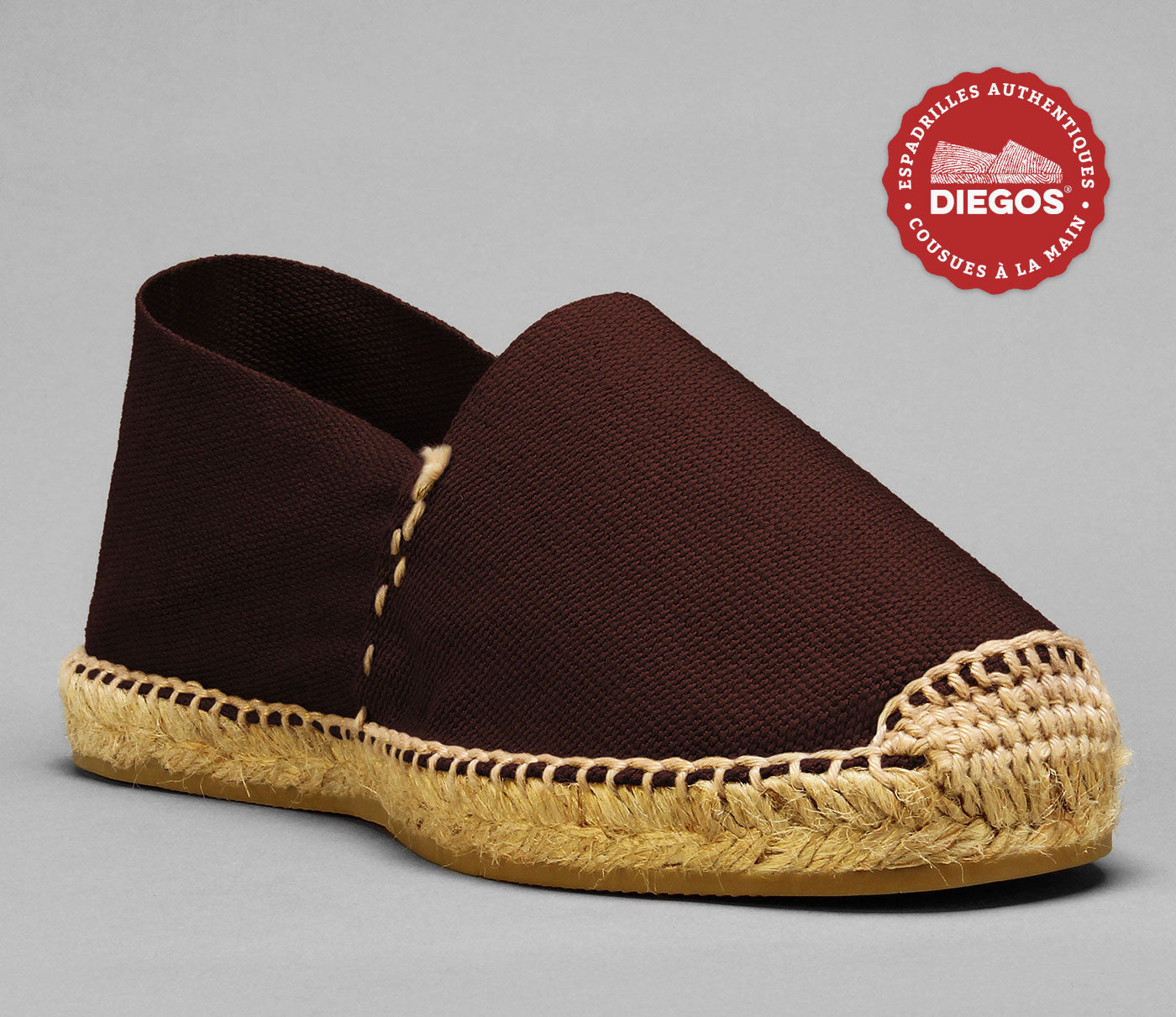 Espadrille flat platform in front of camel color sewn by hand in Rioja, 2024 Spain, Espadrilles for women. DIEGOS collection®, espardenya