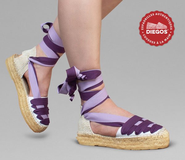 The Drop Espadrille Plate Pour Femme Lila - Sandales Confortables D'Été