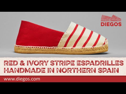 Men's flat espadrilles with red stripes | Authentic and made in Spain â diegos.com