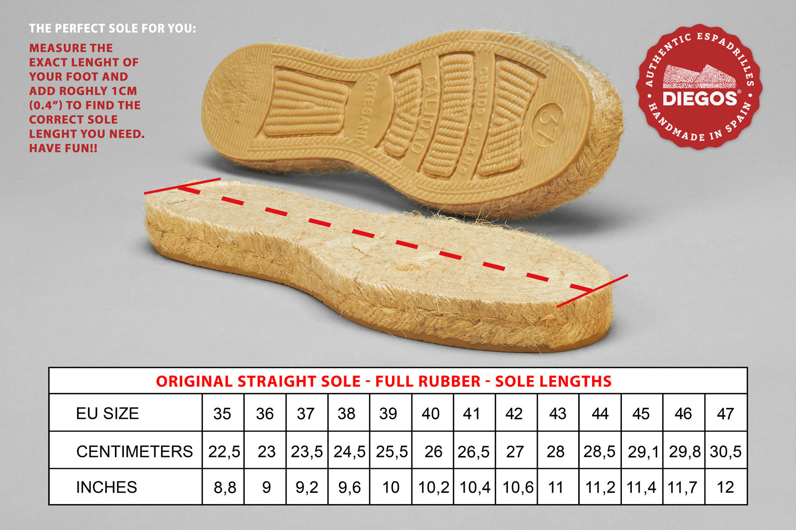 Original straight sole - full rubber