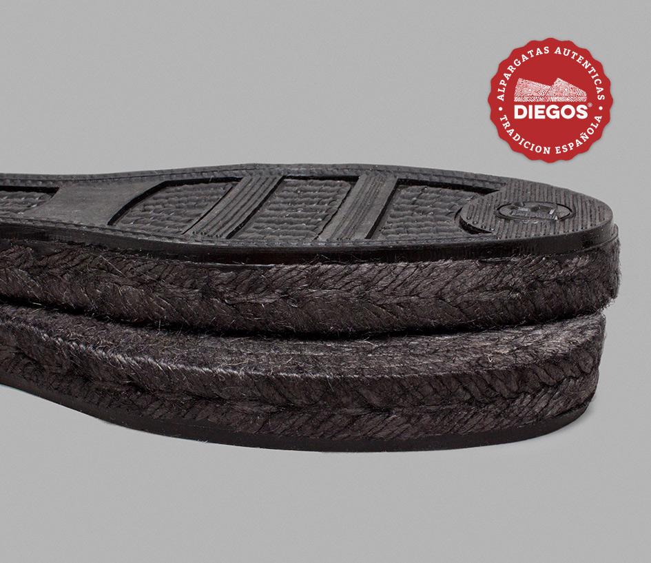 Original straight black sole - full rubber