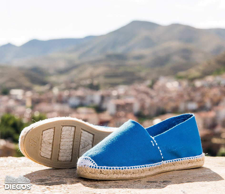 Stylish French blue espadrille flats for men | Traditionally hand made ...