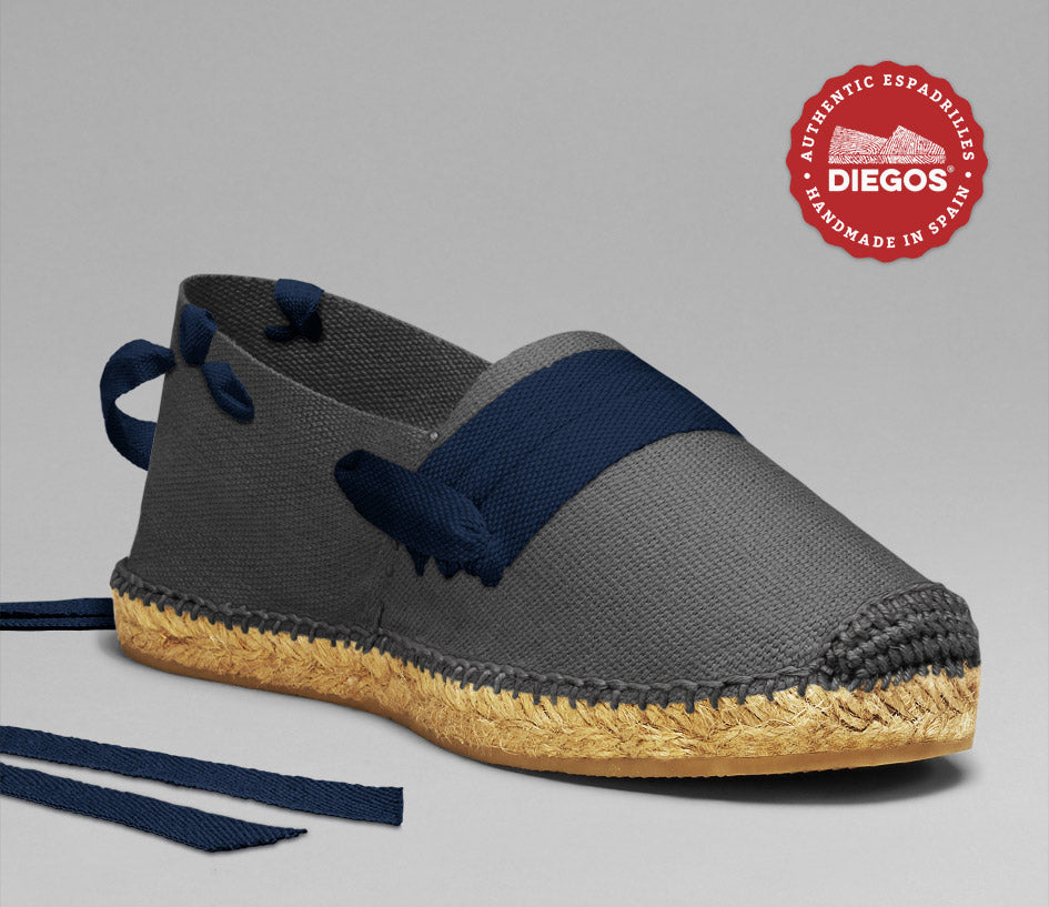 Grey basque espadrilles