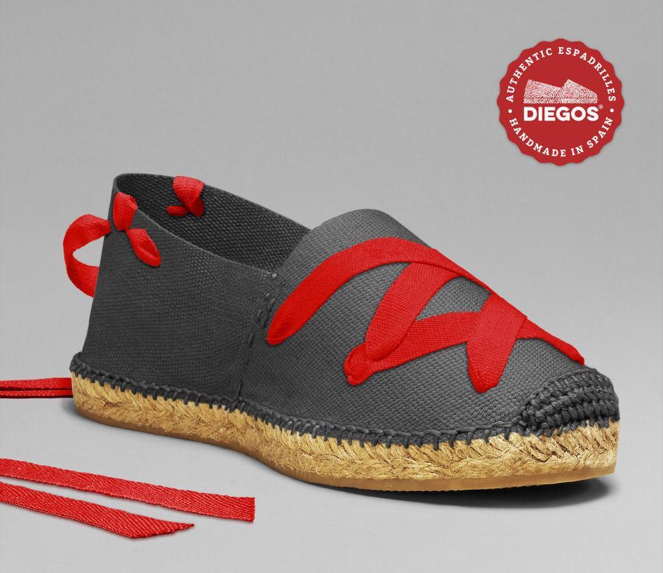 Grey classic espadrilles