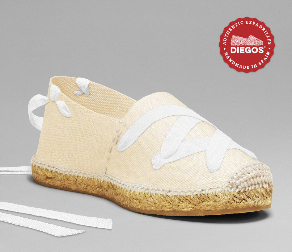 Ivory white classic espadrilles