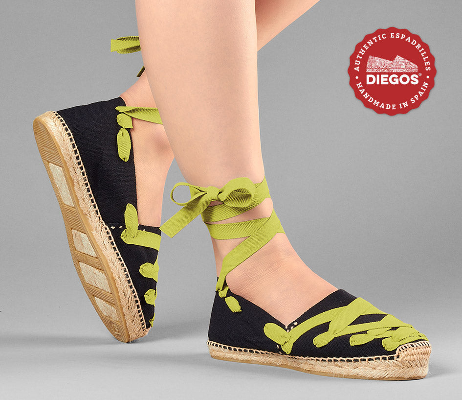 Black Pamplona espadrilles