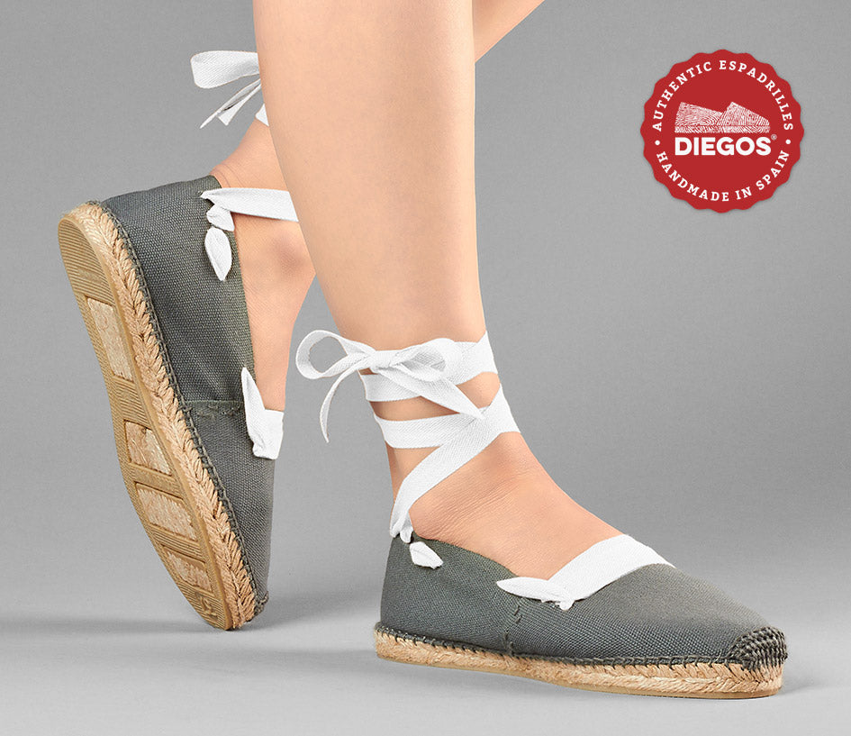 Grey basque espadrilles