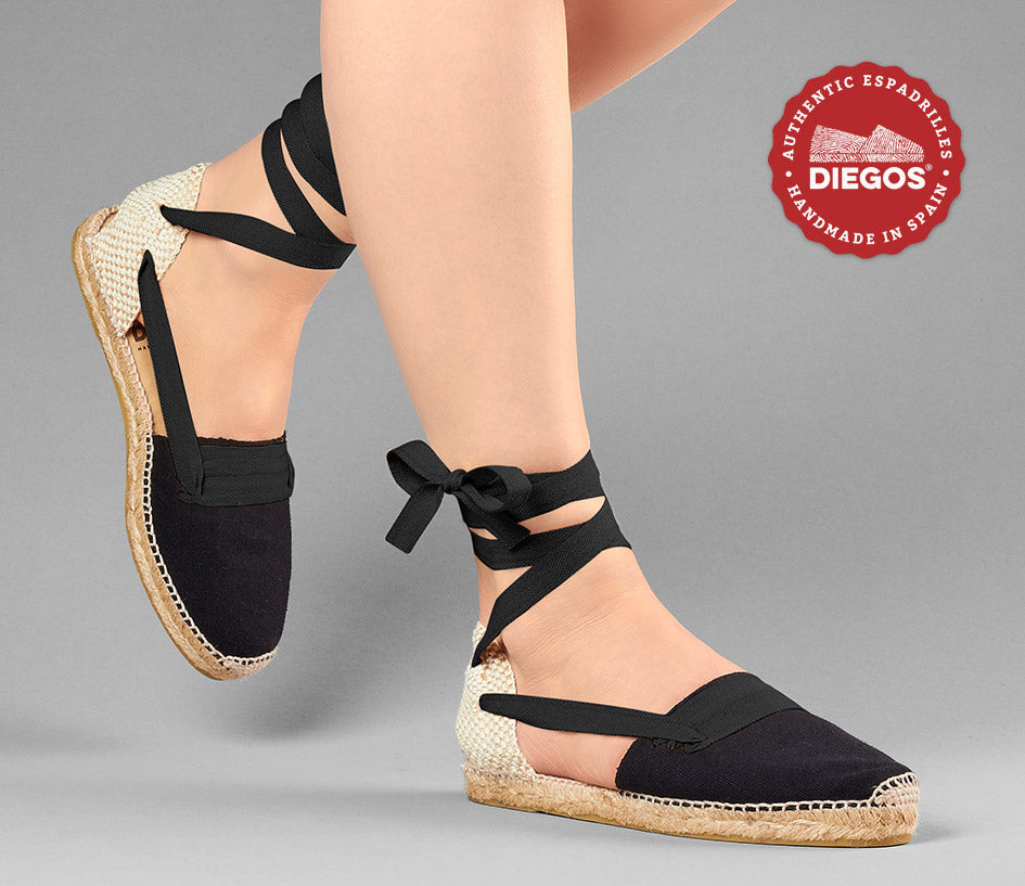 Black flat Lola Basque espadrilles