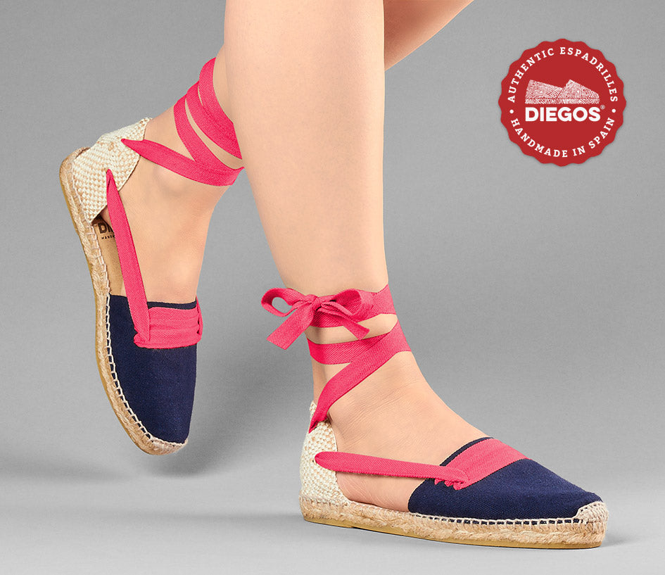 Navy blue flat Lola Basque espadrilles