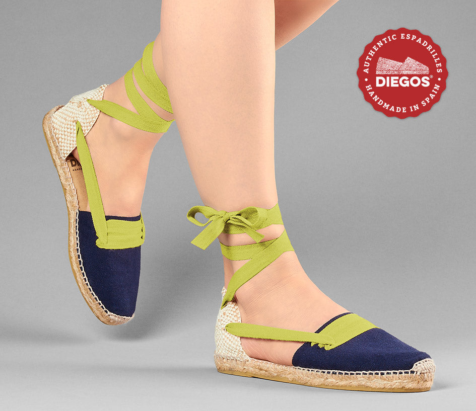 Navy blue flat Lola Basque espadrilles