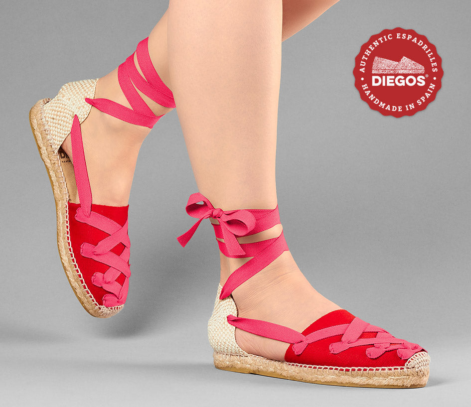 Red flat Lola Pamplona espadrilles