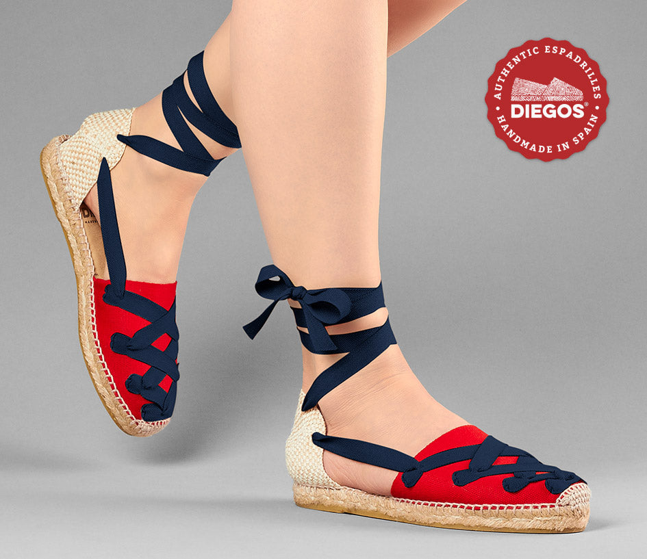 Red flat Lola Pamplona espadrilles