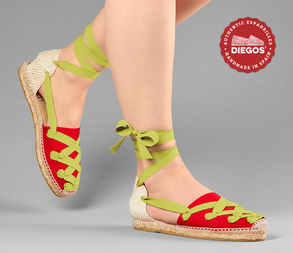 Red flat Lola Pamplona espadrilles