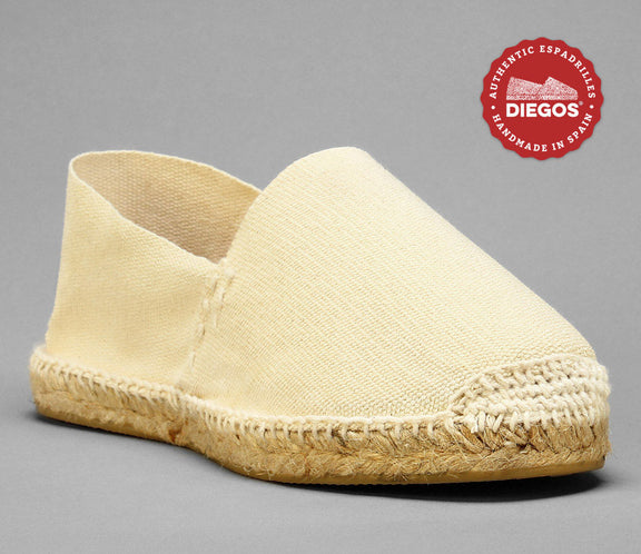 Men's espadrilles | Classic Spanish ivory hand stitched espadrilles â diegos.com