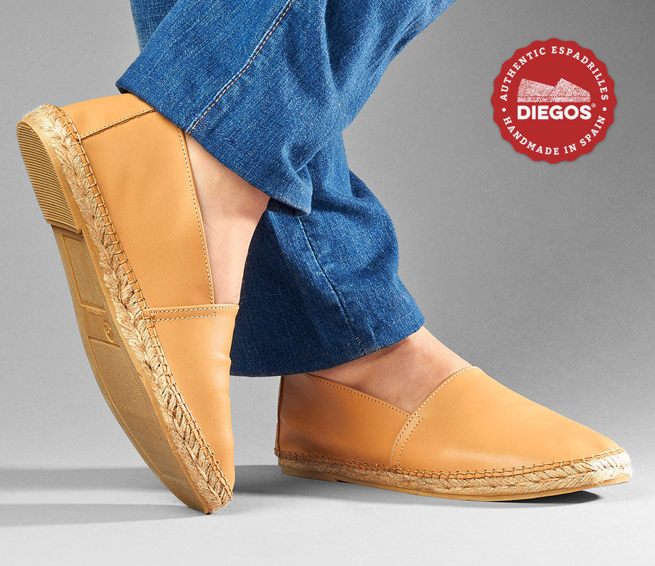 Tan men's Leather | Spanish traditional summer shoes DIEGOS® –
