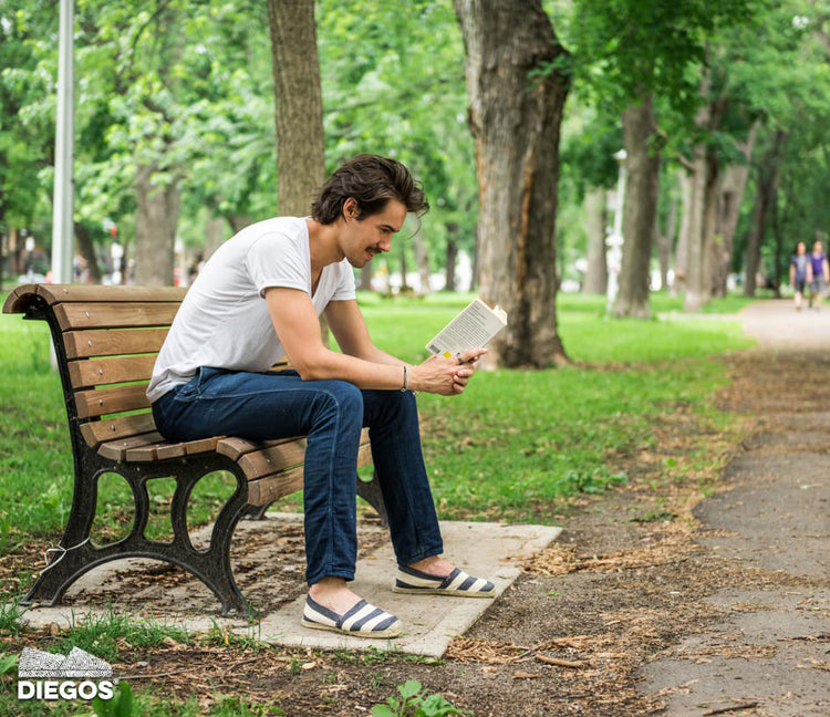Men's flat espadrilles with nautical stripes | Authentic and made in Spain â diegos.com