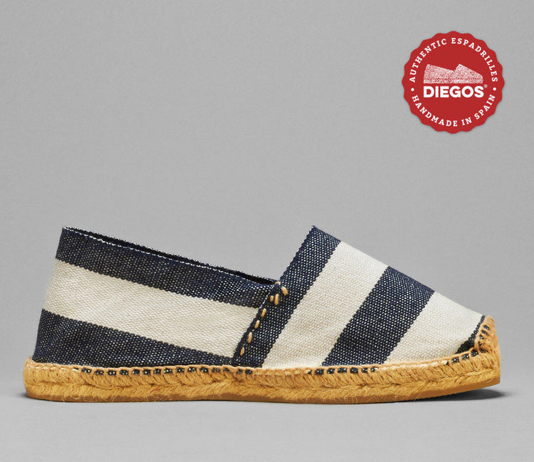 Men's flat espadrilles with nautical stripes | Authentic and made in Spain â diegos.com